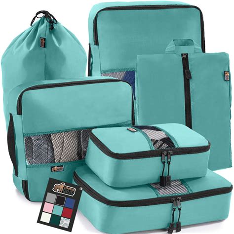 GORILLA GRIP 6 Piece Packing Cubes Set, Travel Essential Space Saving ...