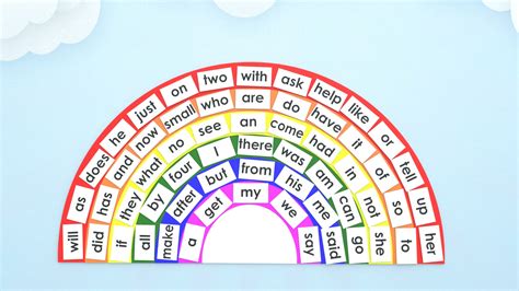 Rainbow Words Printable - Printable Word Searches
