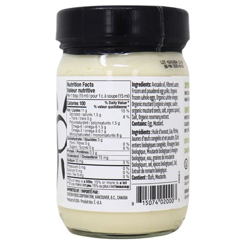 Chosen Foods Avocado Oil Mayo in Canada - Paleo, Whole30, Keto, Low-Carb