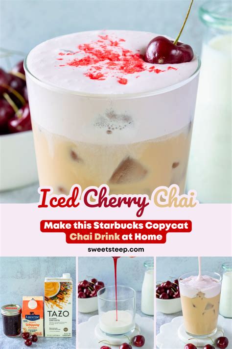 Iced Cherry Chai (Starbucks Copycat) - Sweet Steep