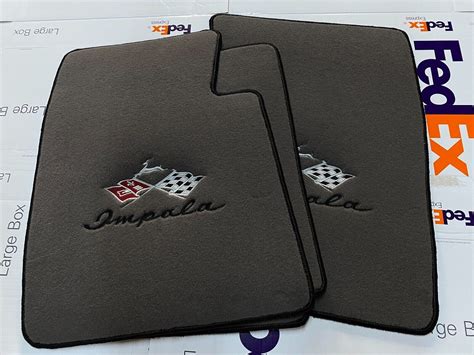 For Chevrolet Impala SS Lowrider Velour Floor Mats Carpet Gray Black ...