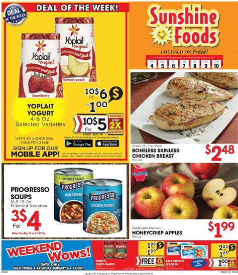 Sunshine Foods Ad Circular - 01/04 - 01/10/2023 | Rabato