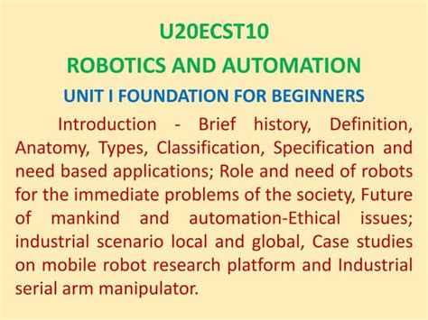 Automation and Robotics What We Do in This Course 的图像结果