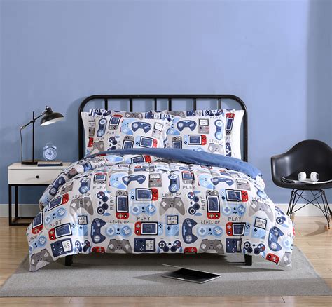 ALEX + BELLA Gamer Blue Grey Ultra Soft Microfiber Comforter Set & Reviews | Wayfair