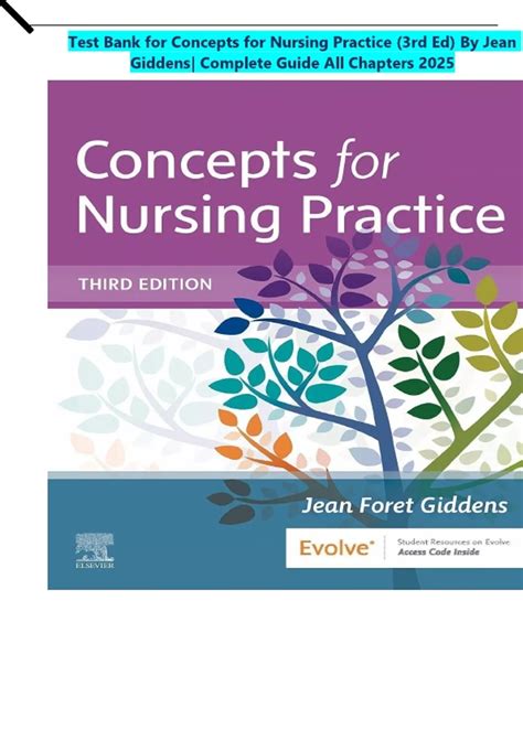 Test Bank for Concepts for Nursing Practice (3rd Ed) By Jean Giddens ...