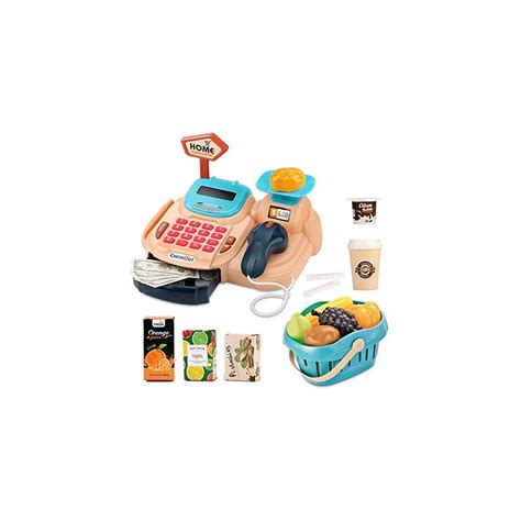 Buy Sotodik 26 PCS Cash Register with Electronic Sounds,Working Scanner ...