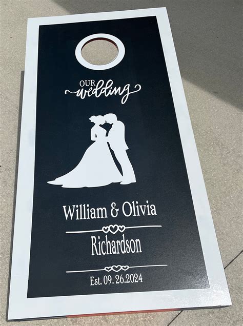 Wedding Cornhole Board Custom Made Personalized Cornhole - Etsy