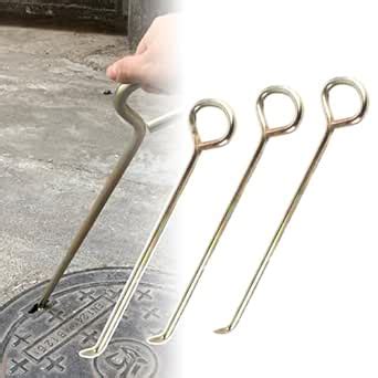Handy Manhole Hook Lifting Tool, Steel T Shaped Sewer Lid Hooks for ...