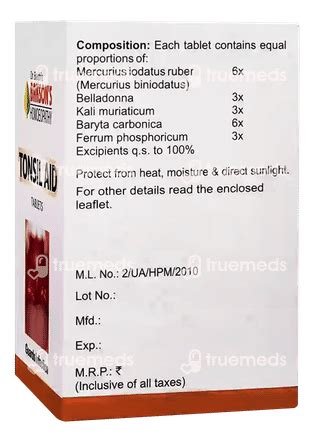 Baksons Tonsil Aid Tablet 75 - Uses, Side Effects, Dosage, Price | Truemeds