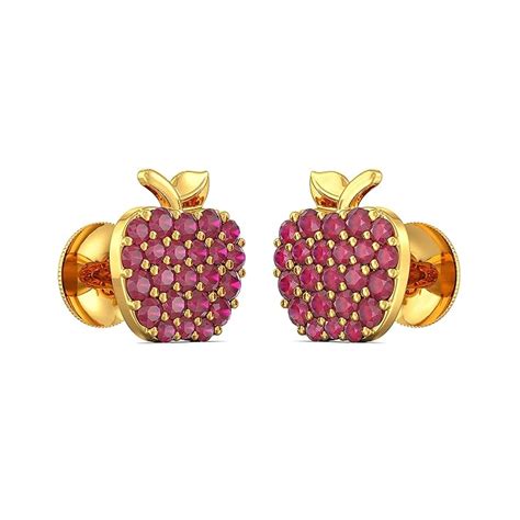Joyalukkas 22k Metal Yellow Gold Earrings For Girls, Yellow : Amazon.in ...