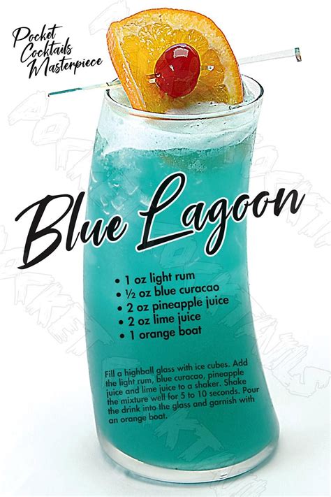 12x18 Blue Lagoon Cocktail Masterpiece Poster | Etsy | Alcohol drink ...