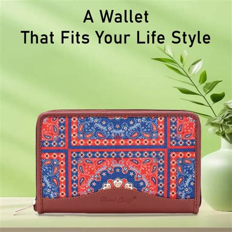 HARD CRAFT Hard Craft Wallet For Woman Mandala Print Vegan Leather ...