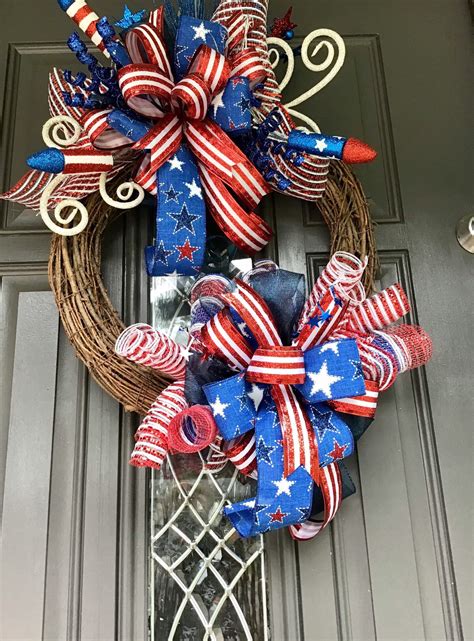 Fourth of July Wreath | Patriotic decorations, Patriotic wreath, 4th of ...