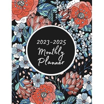 2023-2025 மாதாந்திர திட்டமிடுபவர்: 3 ஆண்டு திட்டமிடு | Ubuy India