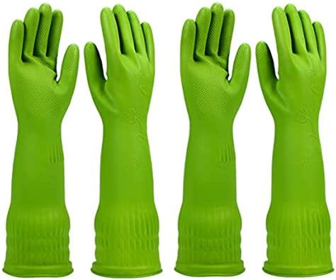 Rubber Kitchen Dishwashing Gloves Household Cleaning Glove 2-Pairs Get ...