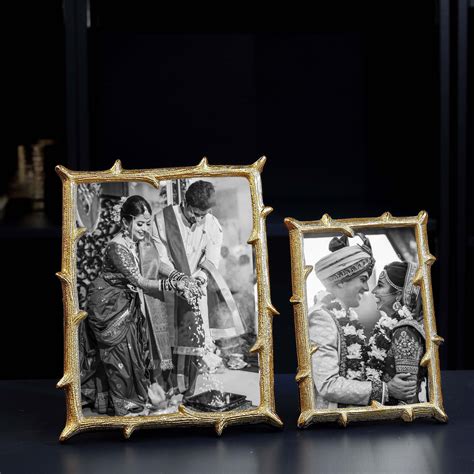 Metal Twig Frame, Gold - Set of 2 (8x6 & 6x4) – Behoma