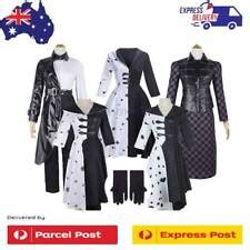 Buy 101 Dalmatians Cruella De Vil Series Cosplay Costume Dress Outfits ...