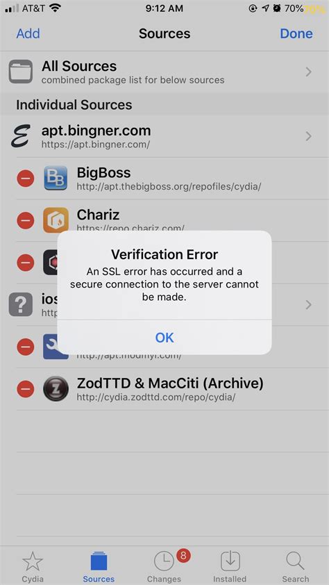 [Discussion] How do I fix this Verification Error on Cydia : r/jailbreak