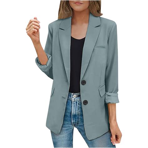 BangWanChi Blazer for Women Petite Womens Bussiness Casual Blazers Open ...