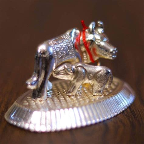 Mini Cow & Calf Silver – onesilver.in