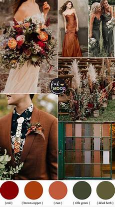 Terracotta Copper Fall Wedding Colors by Brown Copper And Rifle Green Color Combos Subtle Terracotta Copper Fall Wedding Colors