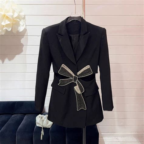 Midnight Power Bow Blazer Dress – The Latest Labels