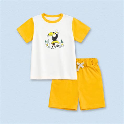 Aloha Cotton T-Shirt & Shorts Set – Mama and Peaches