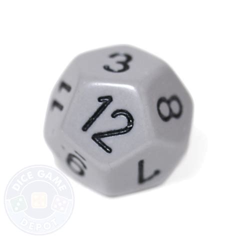 12-Sided Opaque Dice (d12) - Green - Dice Game Depot