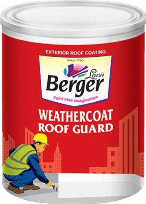 Berger Weather Coat Roof Guard Waterproofing Paint Acylic Primer(4L ...