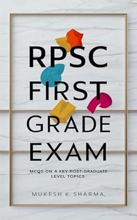 RPSC First Grade Exam : MCQs on 4 Key Post-Graduate Level Topics (MCQs ...