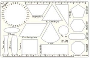 PMW Geometry Template - Contains 16 Geometrical Shapes - Pack of 1 ...