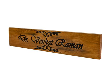 TeakWood Personalized Wooden Nameplate "Symbol" – SALEEM DOORS & WINDOWS