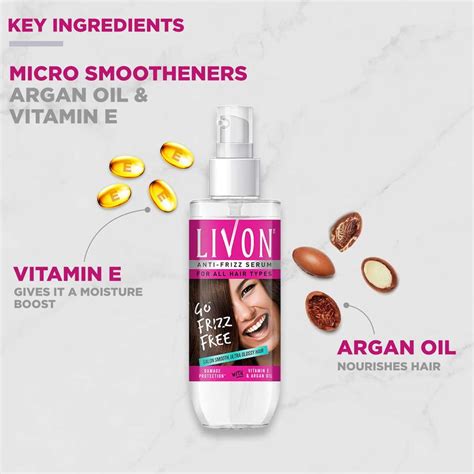 LIVON Hair Serum for Women & Men, All Hair Types for Smooth, Frizz free ...
