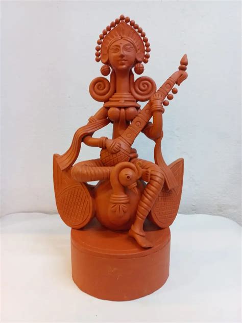Terracotta Saraswati |Maa Saraswati Devi Veena |Bankura Bengal ...