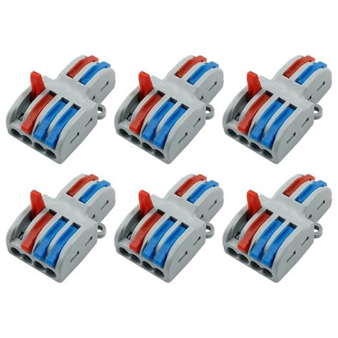 Unlorspy 6 Pcs Lever Wire Connectors, Universal Electrical Connectors ...