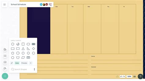 Class Schedule Maker | Class Schedule Template | Creately