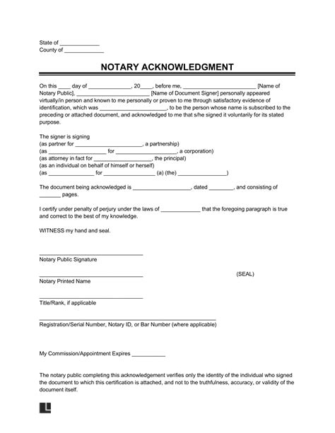 Image result for Notarized Document Example