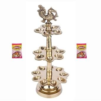 Buy DecorBeats Handcrafted Brass Diya – Vastu Shastra Compliant, Gold ...