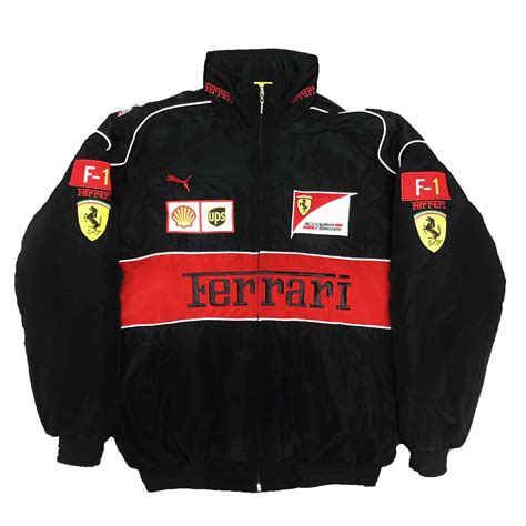 VINTAGE "FERRARI" F1 JACKET BLACK | Vintage racing jacket, Vintage ...