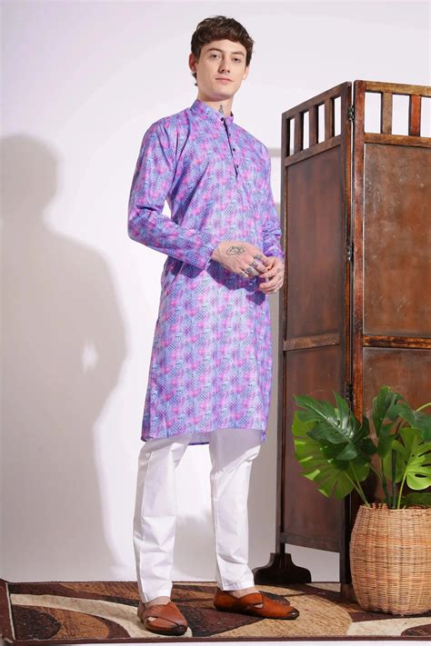 Green Printed Cotton Kurta - Comfortable Fit | Khaddarvas - Khadi Sadan