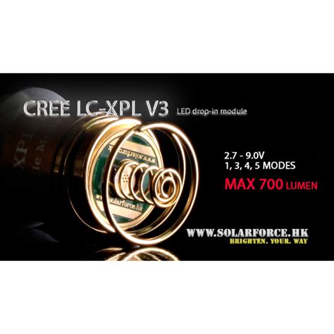 Solarforce LC-XPL(V3) LED Module 700 Lumens (5, 4, 3 or 1 Modes) (DIY ...