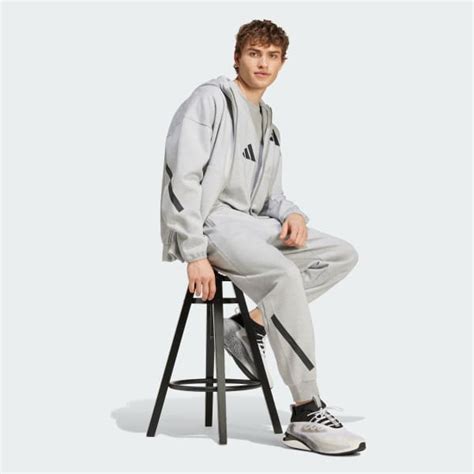 adidas Z.N.E. Full-Zip Hooded Track Jacket - Grey | Free Shipping with ...