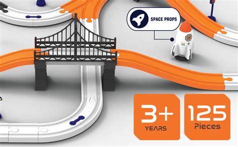 Buy BOOGYWOOGY Space-Themed Train Set | 33-Piece Battery-Operated ...