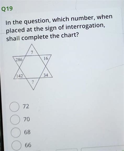 Q19In the question, which number, whenplaced at the sign of ...