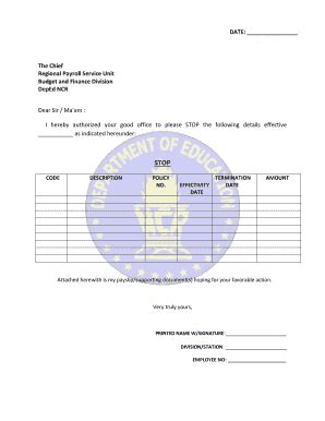 Stoppage Form - DepEd-NCR - Depedncr - Fill and Sign Printable Template ...
