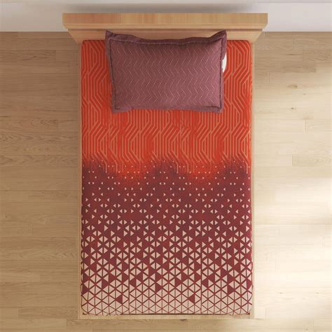 Buy Dallas Cotton 180TC Geometric Printed 2Pcs Single Bedsheet Set from ...