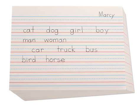 Red Baseline Ruled Newsprint - Gr. 1 at Lakeshore Learning