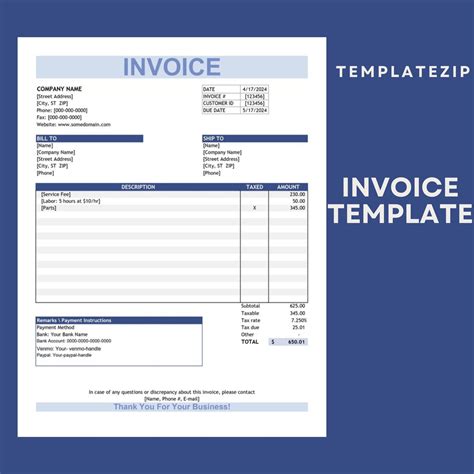 Invoice Sample Word 的图像结果