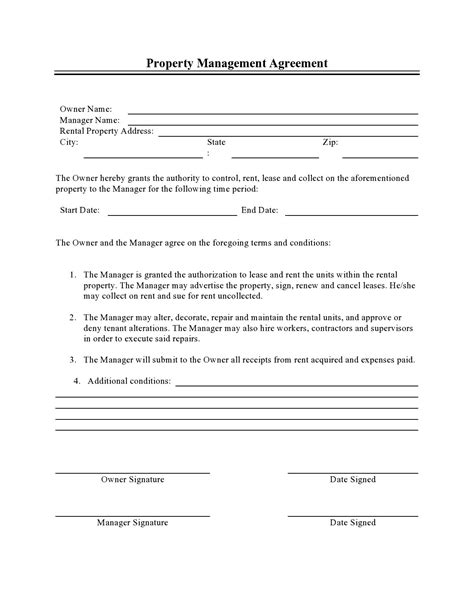 42 Simple Property Management Agreements [Word / PDF] ᐅ TemplateLab